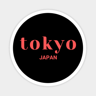 Tokyo Japan Simple Text Red Design Magnet